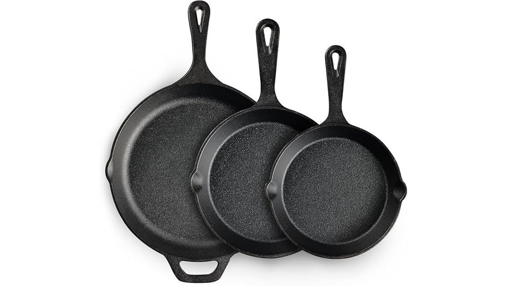 Top Cast Iron Skillets That Elevate Every Meal 11 ewfen cast preseasoned 3 piece