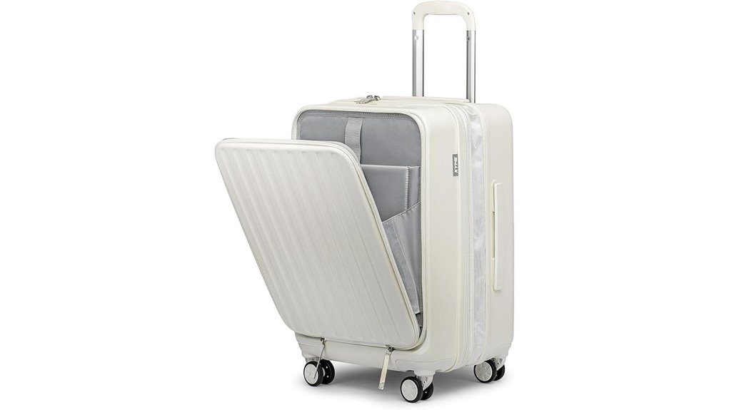 Best Luggage with Easy-Access Front Pockets (Laptop-Friendly) 14 expandable 22 inch tsa suitcase