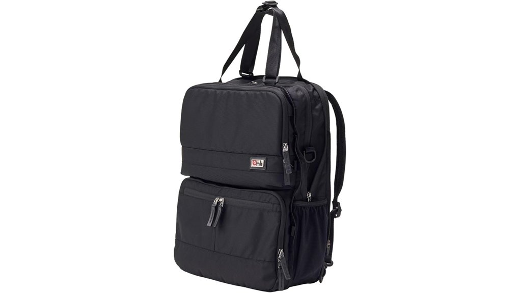 expandable black airplane tote
