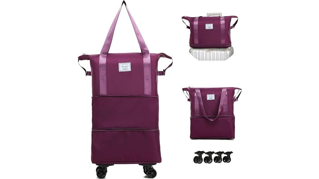 Best Expandable Suitcases for Shopping Trips (Souvenir Space) 3 expandable rolling duffel bag