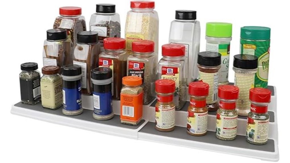 expandable three tier plastic rack