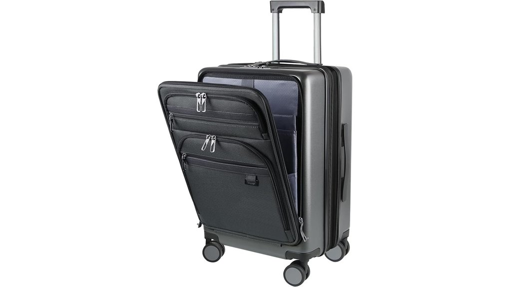 expandable tsa locked usb luggage