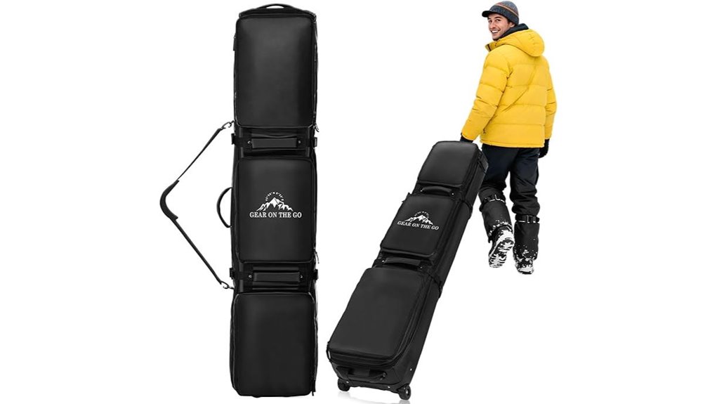 Boot-Friendly Rolling Duffels With Spacious Capacity 12 extendable wheeled ski snowboard