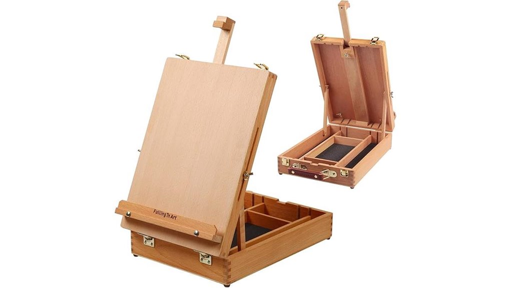 Best Travel Easels (Lightweight Tabletop) for Artists On Move 2 falling art sketchbox easel