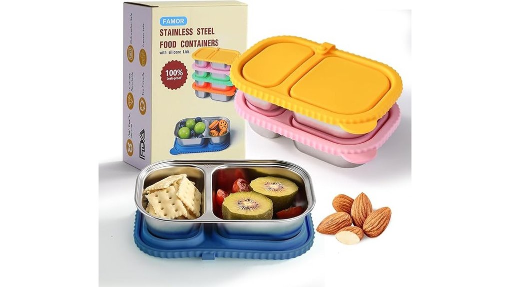 famor stainless 3 pack containers