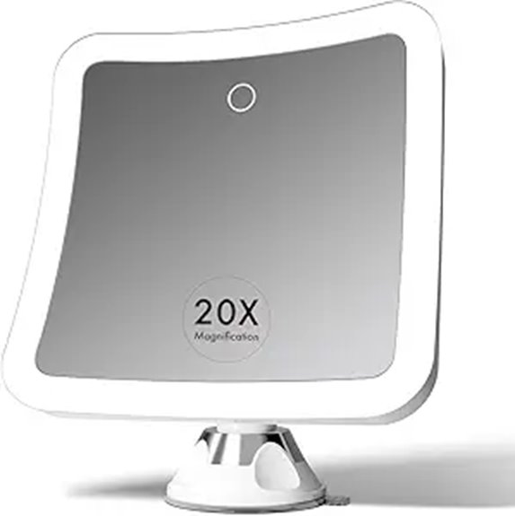 Must-Have Travel Contact Lens Mirrors: Magnify & Light Up 13 fancii 20x led mirror
