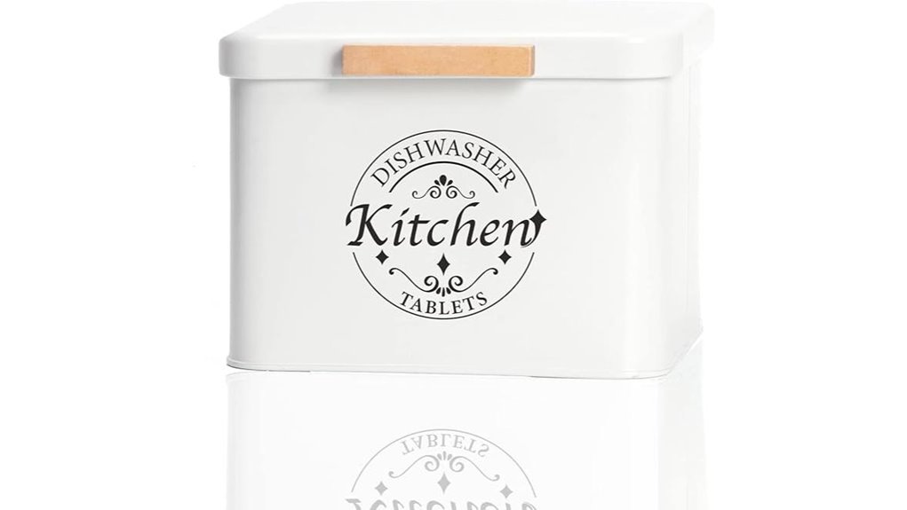 Best Dishwasher Pod Containers That Keep Your Sink Spotless 1 farmhouse hinged metal container