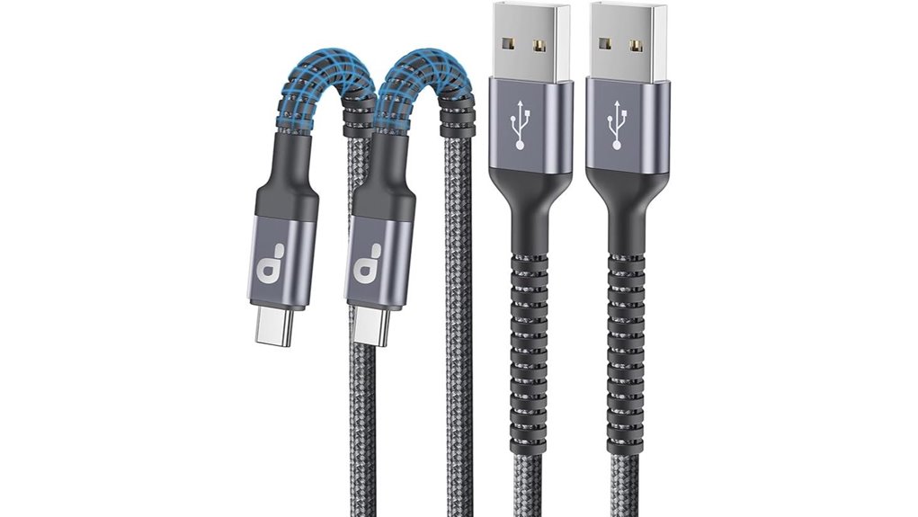 fast charging braided usb a usb c
