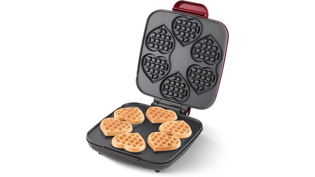 Best Waffle Maker (Mini) That Will Amaze Your Breakfast Routine 14 fast dual nonstick mini heart