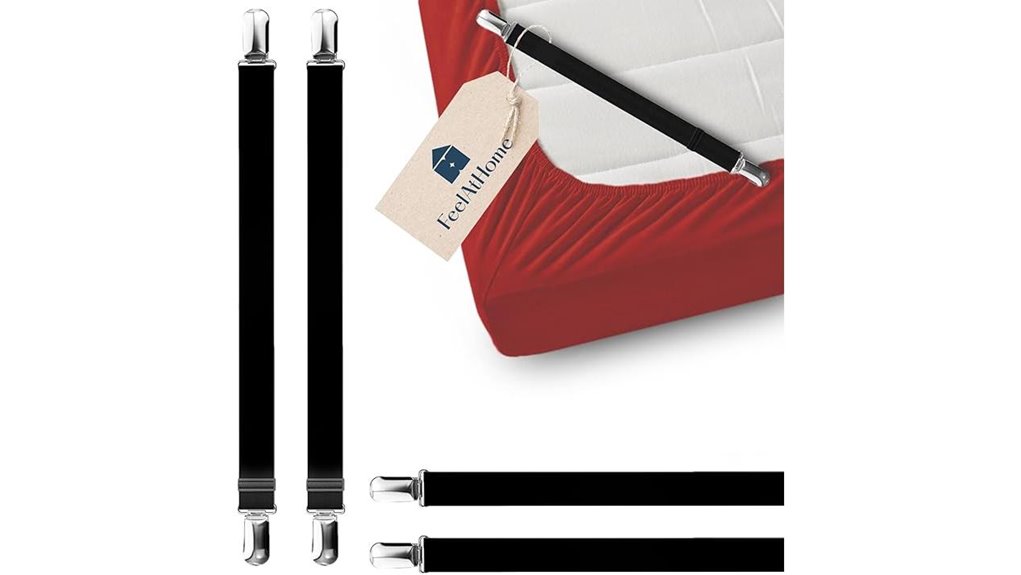 Best Travel Sheet Straps That Keep Bedding in Place 10 feelathome 4 pack sheet clips