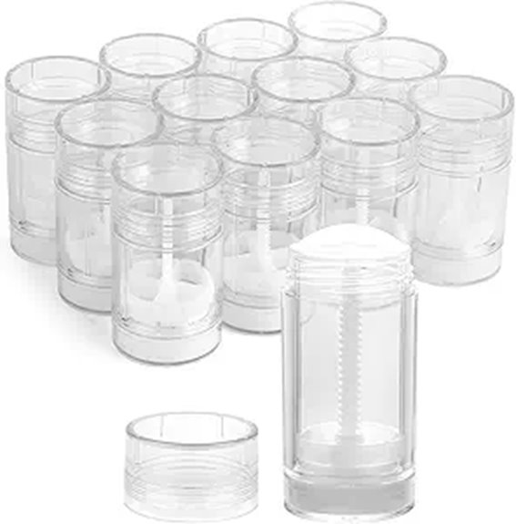 fifteen 1 7oz clear tubes