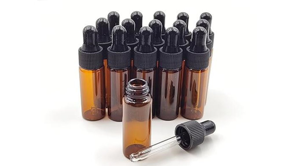 fifteen 5ml amber vials