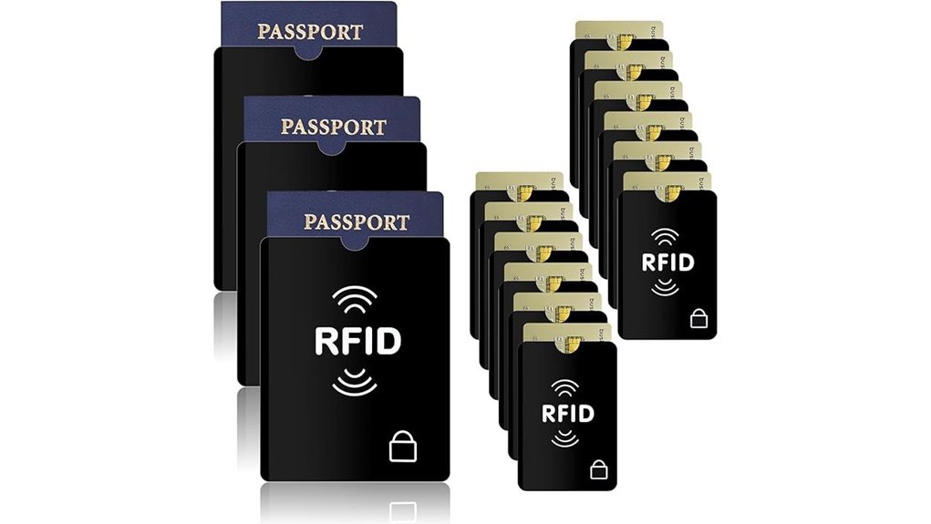 Durable, Thin RFID-Blocking Passport Sleeves for Secure Travel 12 fifteen rfid card sleeves