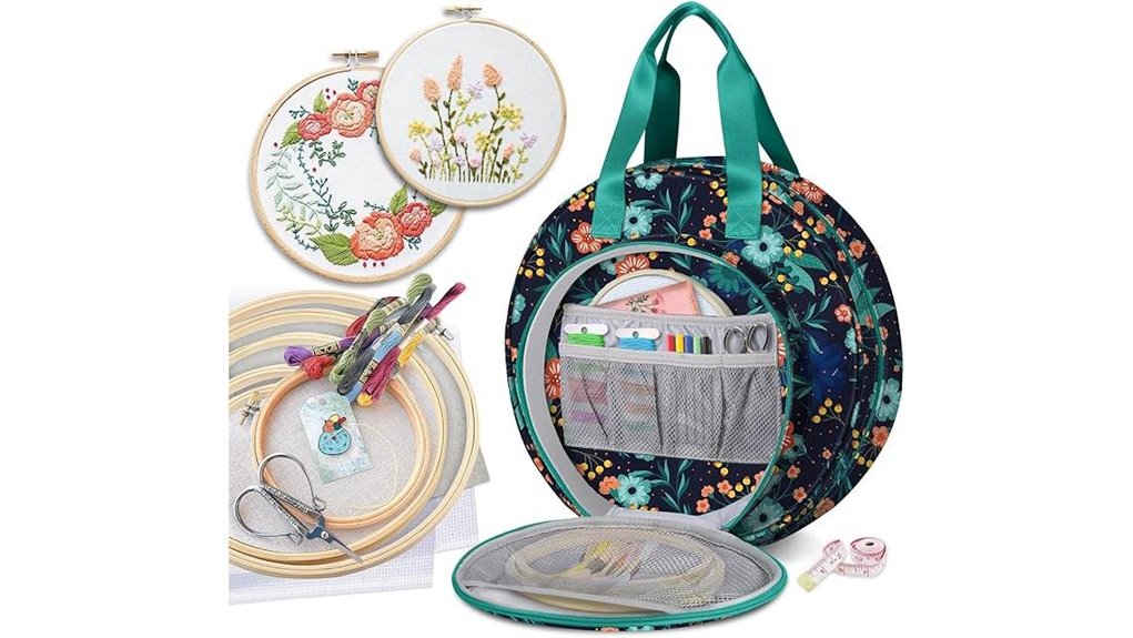 The Ultimate Embroidery Travel Kits for On-the-Go Stitching 14 finpac embroidered navy pockets