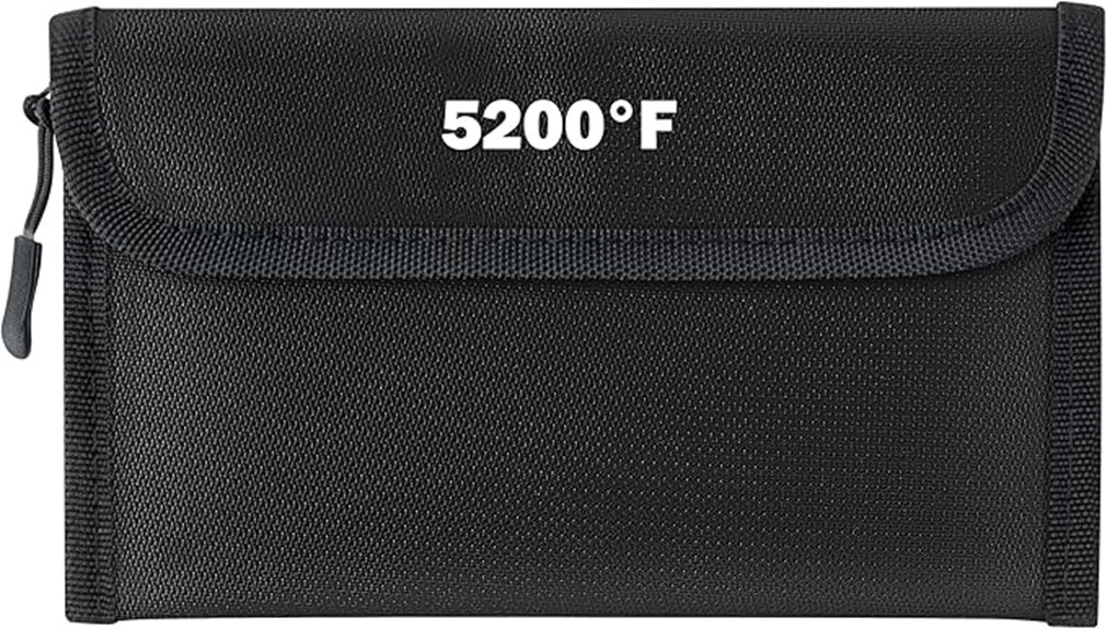 fireproof waterproof 5200 f moneybag