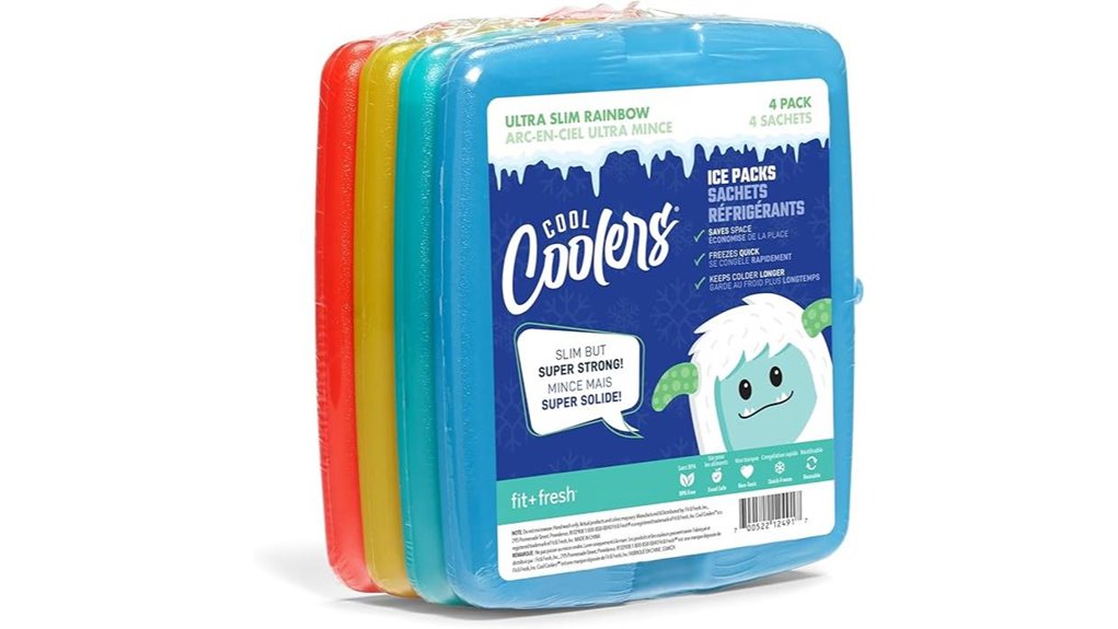 fit fresh 4 pack slim icepacks