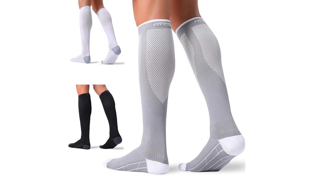 Ultimate Compression Socks for Long Flights: Graduated Comfort 4 fitrell 3 pairs 20 30mmhg