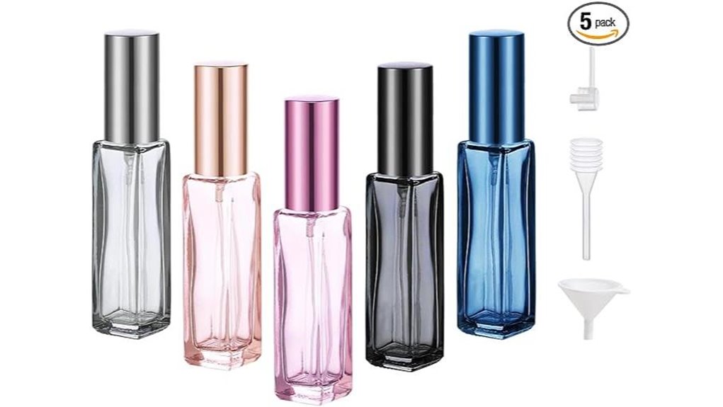 Leak‑Proof Travel Atomizers for Fresh Fragrance On‑The‑Go 9 five 10ml travel atomizers
