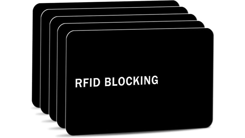 Best RFID Blocking Card (Wallet Insert) That Keeps Cards Safe 14 five black rfid protectors