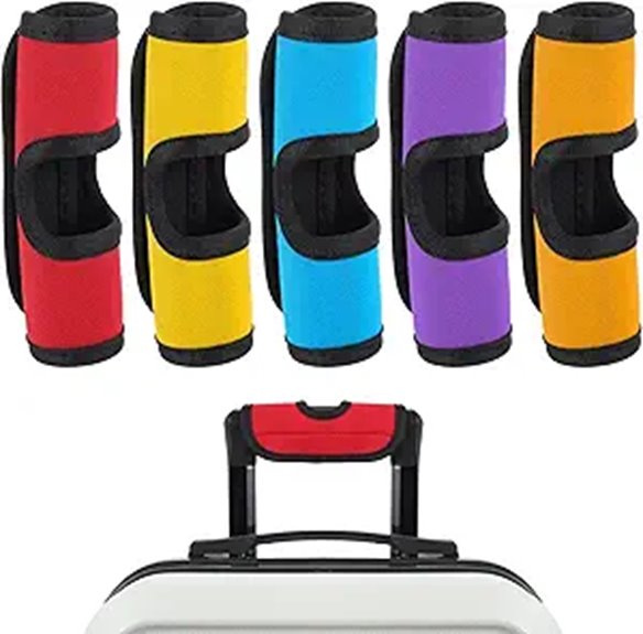 five colorful neoprene wraps