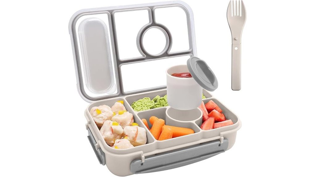 Top Leak‑Resistant Bento‑Style Lunch Boxes for Day Tours 7 five compartment bpa free box