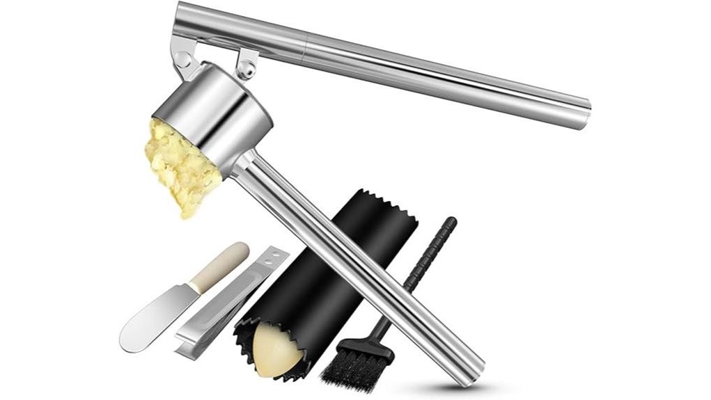 Best Garlic Presses for Effortless Kitchen Prep 13 five function stainless garlic press