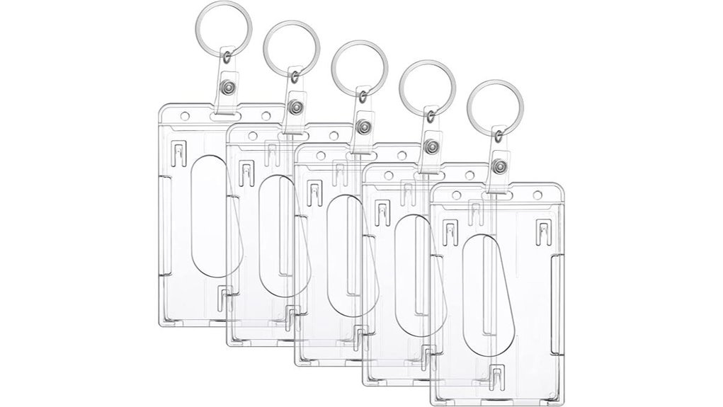 five pack two card thumbholder keychain