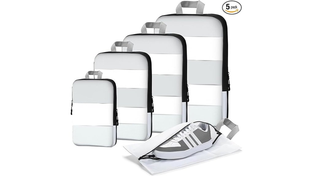 Underwear & Socks Packing Cubes Small Cube Sets That Organize Effortlessly 2 five piece compression travel cubes