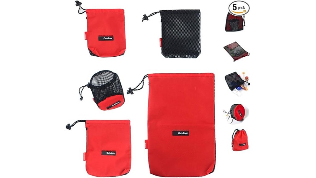 five piece mesh travel set