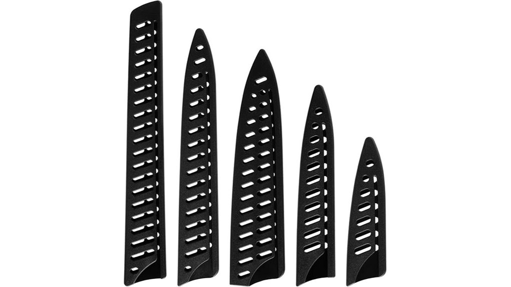 Lightweight Kitchen Knife Guards for Safe Travel Cooking 10 five piece universal knife guard