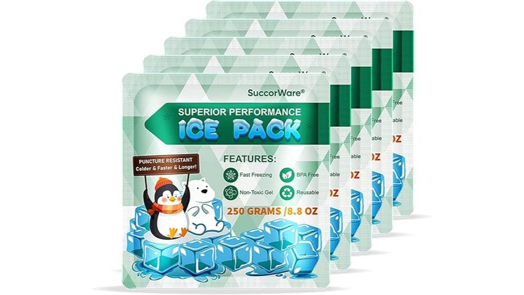 five reusable 12 hour packs