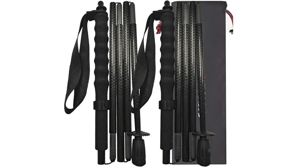 Best Hiking Poles (Carbon Fiber Folding) for Trail Lightness 9 five section foldable carbon fiber poles