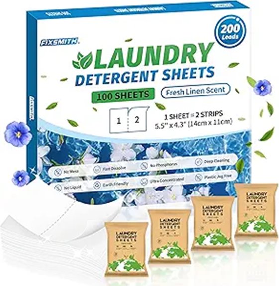 Eco-Friendly Laundry Detergent Strips That Clean Clothes Deeply 14 fixsmith 200 load eco sheets