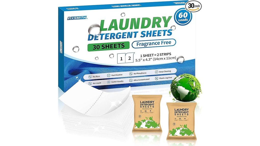 fixsmith fragrance free 60 load sheets