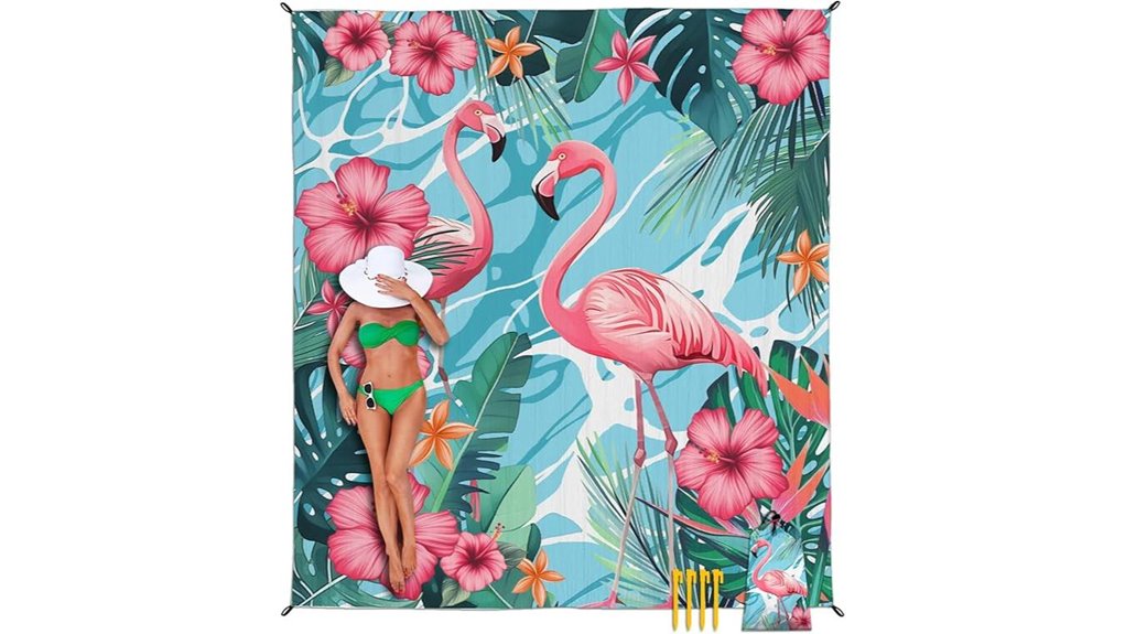 flamingo waterproof extra large blanket