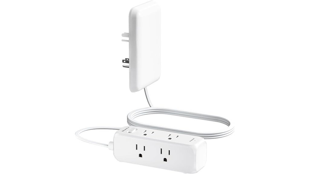 flat 6 outlet surge protector