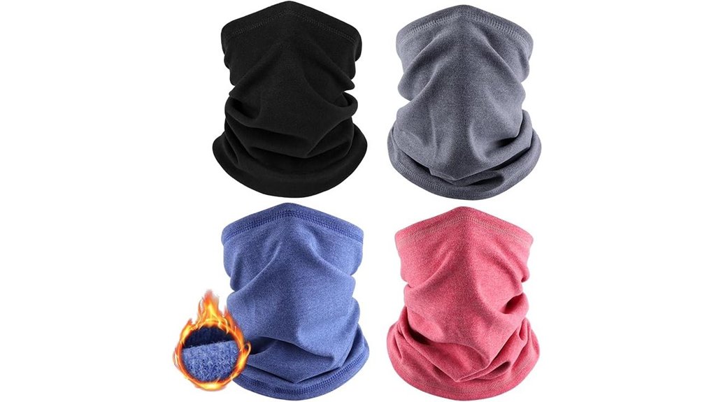 Top Neck Gaiters for Cold Flights & Windy Streets 4 fleece neck warmer pack