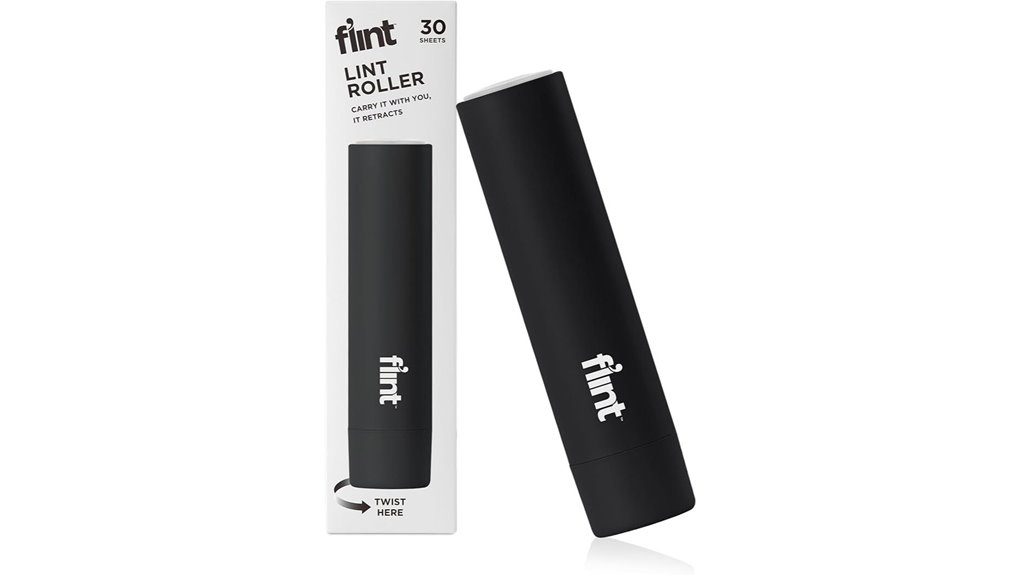 Compact Lint Rollers for Dark Coats: Refillable Picks Shine 6 flint 30 sheet sticky roller