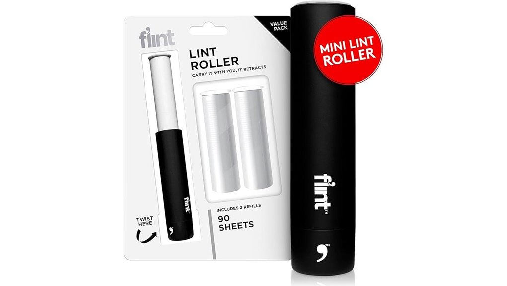 Best Portable Lint Rollers for Pet Hair (Refillable) 5 flint 90 sticky sheets