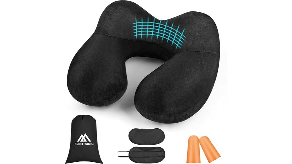 Best Inflatable Neck Pillows That Won't Shift Head Forward 8 flintronic inflatable velvet pillow