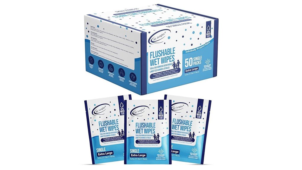 flushable aloe wipes pack
