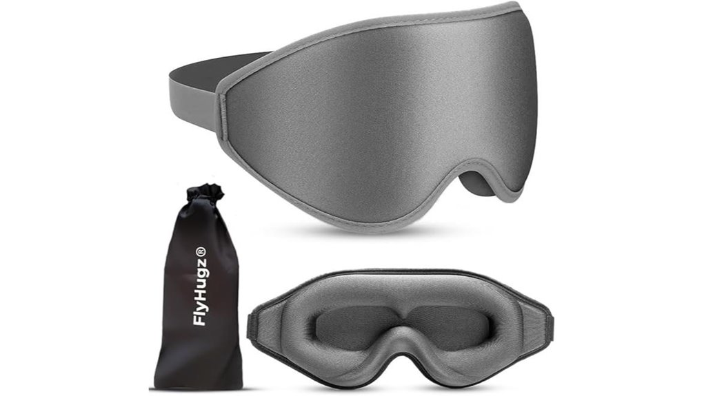 Sleep Masks for Flights with Adjustable Nose Bridges Light Leak 9 flyhugz ultra soft 3d mask
