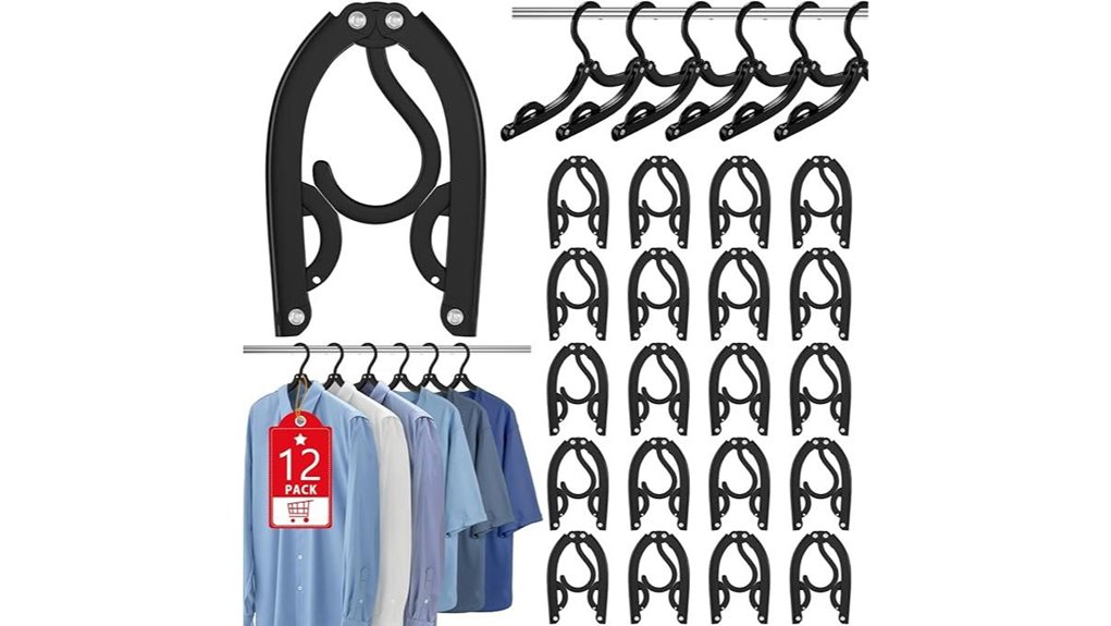 Travel Hangers That Fold, Pack Light, and Last a Long Time 10 foldable 12 pack travel hangers