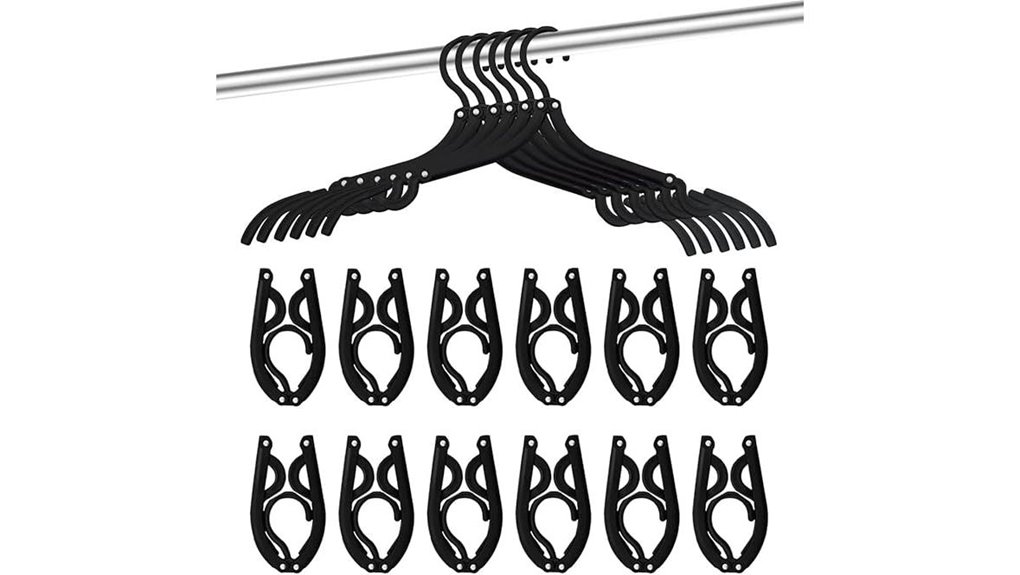 Travel Hangers That Fold, Pack Light, and Last a Long Time 2 foldable 12 pack travel hangers