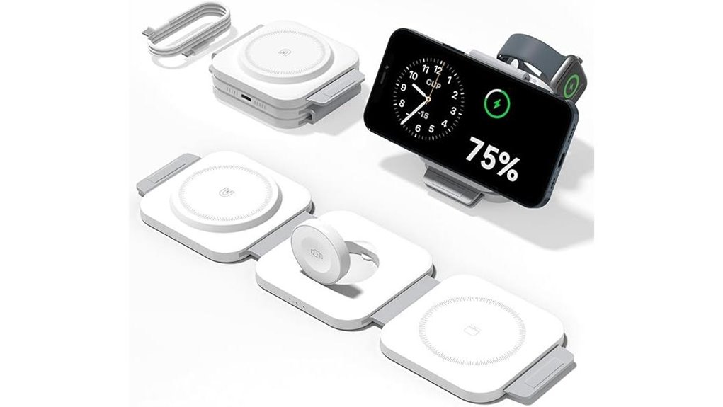 Best 3-in-1 travel wireless charger (phone/watch/earbuds) 1 foldable 3 in 1 apple dock
