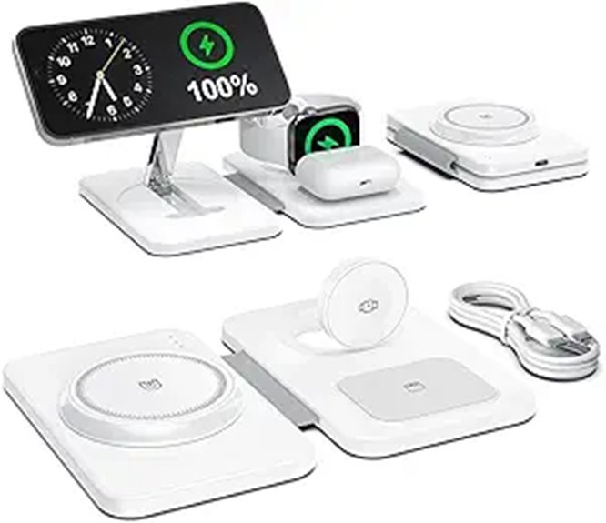Foldable Multi-Device Charging Stations: Power Anywhere 7 foldable 3 in 1 wireless charger