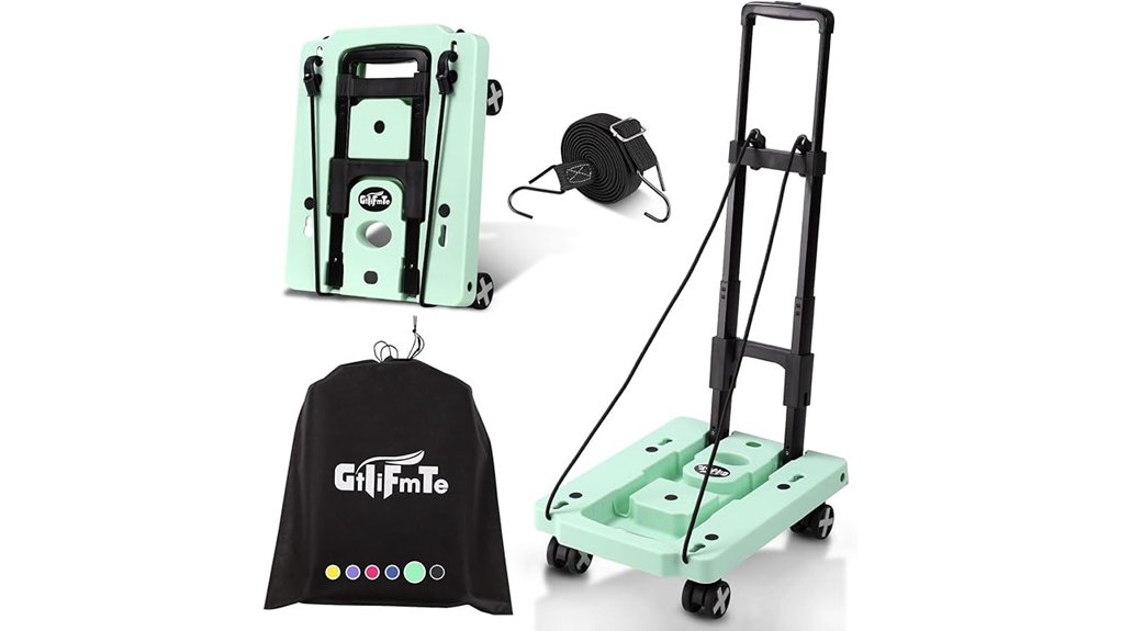 Best Fold-Flat Collapsible Luggage Carts for Heavy Bags 10 foldable 4 wheel hand truck