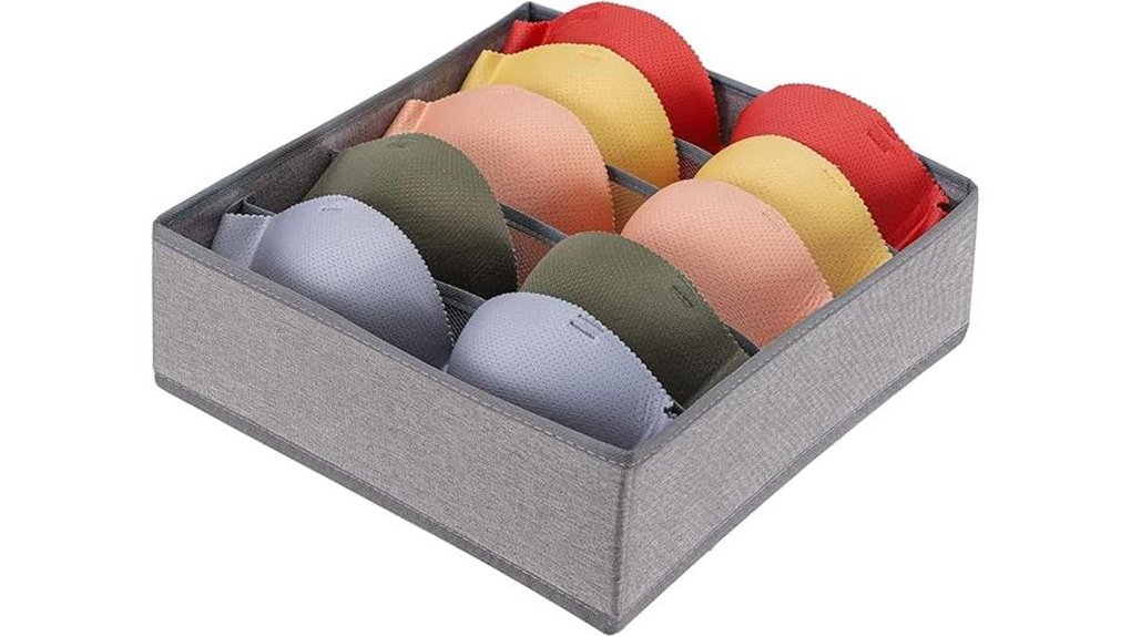 Must-Have Bra Organizers That Stop Your Bra From Crushing 15 foldable 5 cell underwear drawer