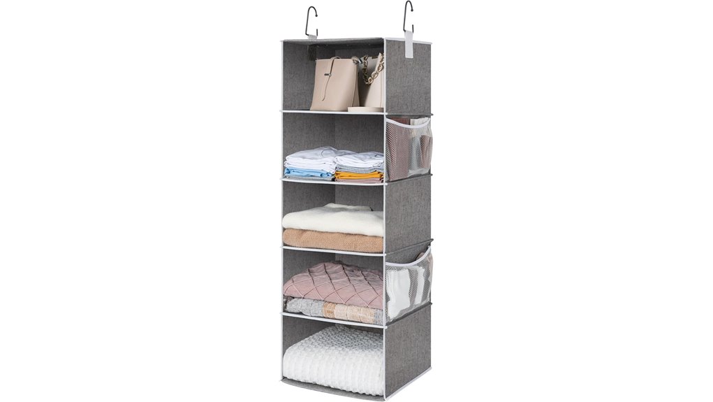 Portable Closet Organizers for Rentals to Keep Your Space Tidy 10 foldable 5 shelf closet shelves
