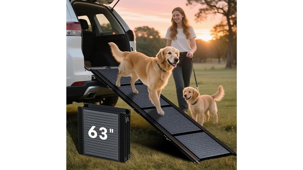 Foldable Pet Ramps for Car Travel Keep Your Furry Friend Safe 11 foldable 63 dog ramp